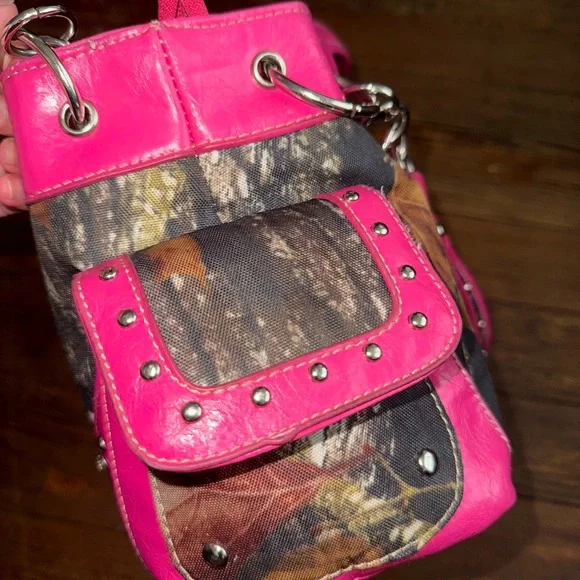 Ultimate Y2K Pink and Black Studded guns Handbag